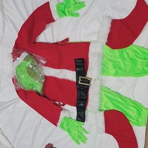 Big green funny Christmas monster costume